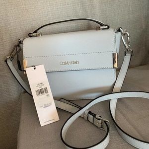 Calvin Klein Grey Mini L-RLYNN Purse Xbody NWT